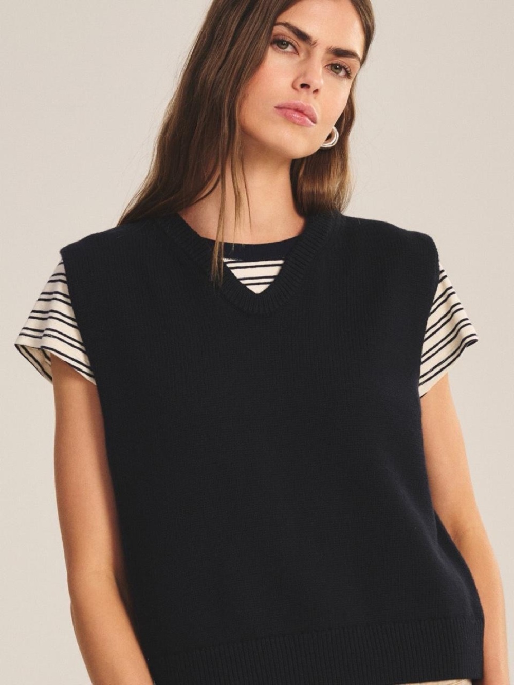Velvet By Graham & Spencer Lumina Sweater Vest in Black